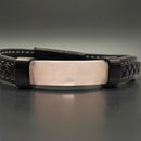 Pulsera Negra Cuarzo Rosa