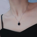 Collar Plata Jade Negro