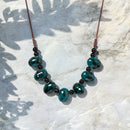 Collar cerámica - Verde Petróleo