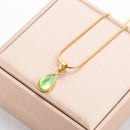 Collar Dorado Gota Olivo