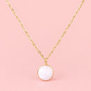 Colgante de Cuarzo Rosa Dorado