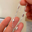 Pulsera Plata - Corazon en cadenas