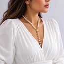 Collar de Perlas Lazo Dorado