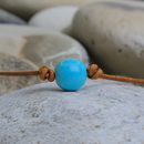 Pulsera protectora turquesa doble