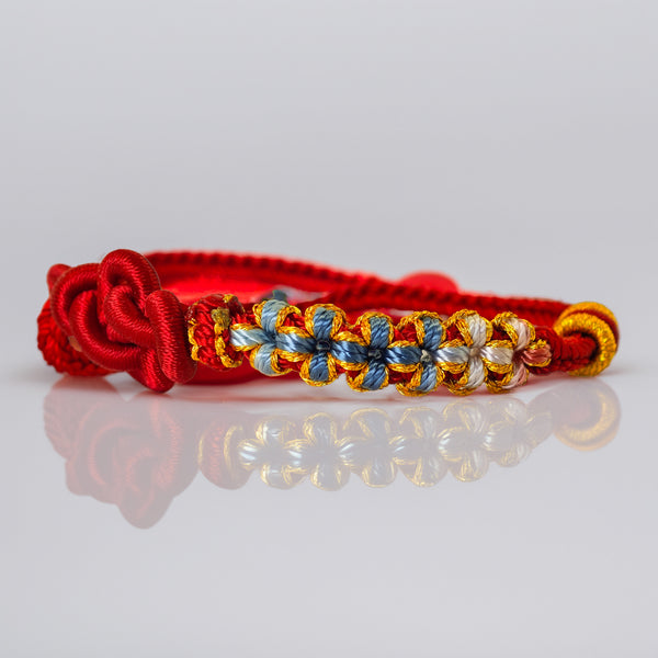 Pulsera de la suerte - Nudo y Flores
