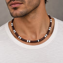 Collar de cuentas bicolor