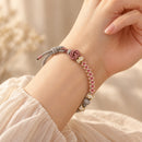Pulsera Trenzada Mandala Rosa Floral