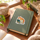 Set de pegatinas de gatos lectores y libros