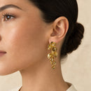 Aros Colgantes De Metal Dorado