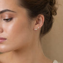 Aros Perla y Esfera Plata