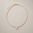 Collar Gota Cuarzo Rosa