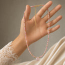 Collar Gota Cuarzo Rosa