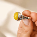 Anillo Ajustable - Ámbar Cuadrado