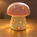 Lámpara Luz Nocturna Casita de Hongo Rosa