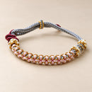 Pulsera Trenzada Mandala Rosa Floral