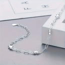 Pulsera Plata - Corazon en cadenas