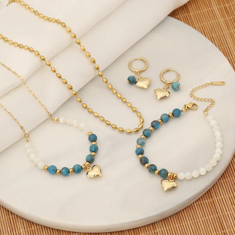 Conjunto Apatita azul