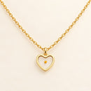 Collar Corazón Semilla de Mostaza Dorado