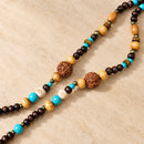 Collar de turquesa y luna creciente