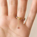 Anillo de Cuentas de Turmalina Protectora