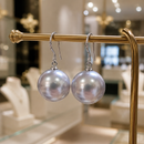 Aros de Perla Gris Plata