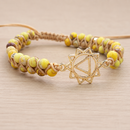 Brazalete de Jaspe Amarillo en Macramé