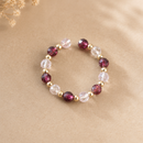 Anillo de Granate y Turmalina Rosa
