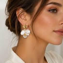 Aros Flor Perlada