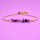 Pulsera Dorada y Amatista