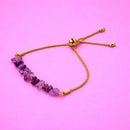 Pulsera Dorada y Amatista