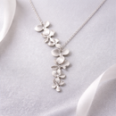 Collar Floral Plateado