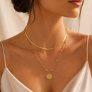 Collar Cadena Serpiente Plana