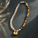 Pulsera Cuarzo Dorado Doble
