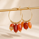 Aros de Ágata Roja