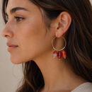 Aros de Ágata Roja