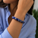 Pulsera Facetada Lapislázuli