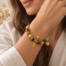 Pulsera Ojo de Tigre y Amuleto