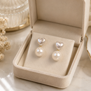 Aros Perlas De Corazón