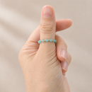 Anillo de Amazonita Facetada