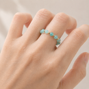 Anillo de Amazonita Facetada