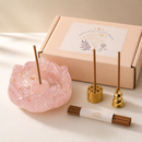 Porta Incienso Cuarzo Rosa (Kit)