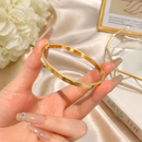Brazalete de Acero Pulido Dorado