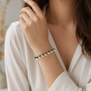 Pulsera de Malaquita y Perlas de Río