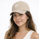 Gorra corazón - caqui
