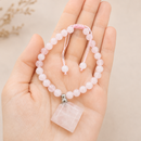 Pulsera Cuarzo Rosa Transmutadora (Rombo)
