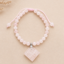 Pulsera Cuarzo Rosa Transmutadora (Rombo)