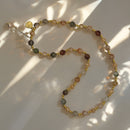 Pulsera Dorada envolvente Cristales y Perla