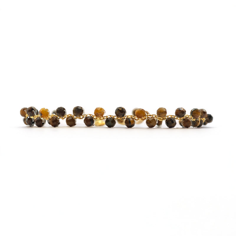 Pulsera dorada Ojo de Tigre
