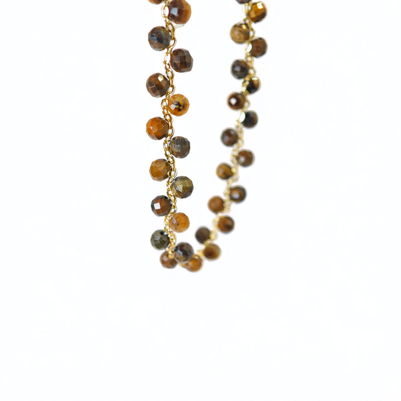 Pulsera dorada Ojo de Tigre