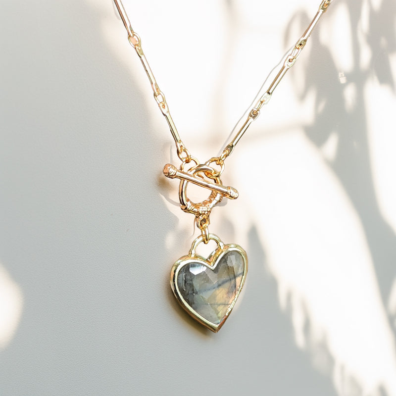 Collar Corazón Labradorita